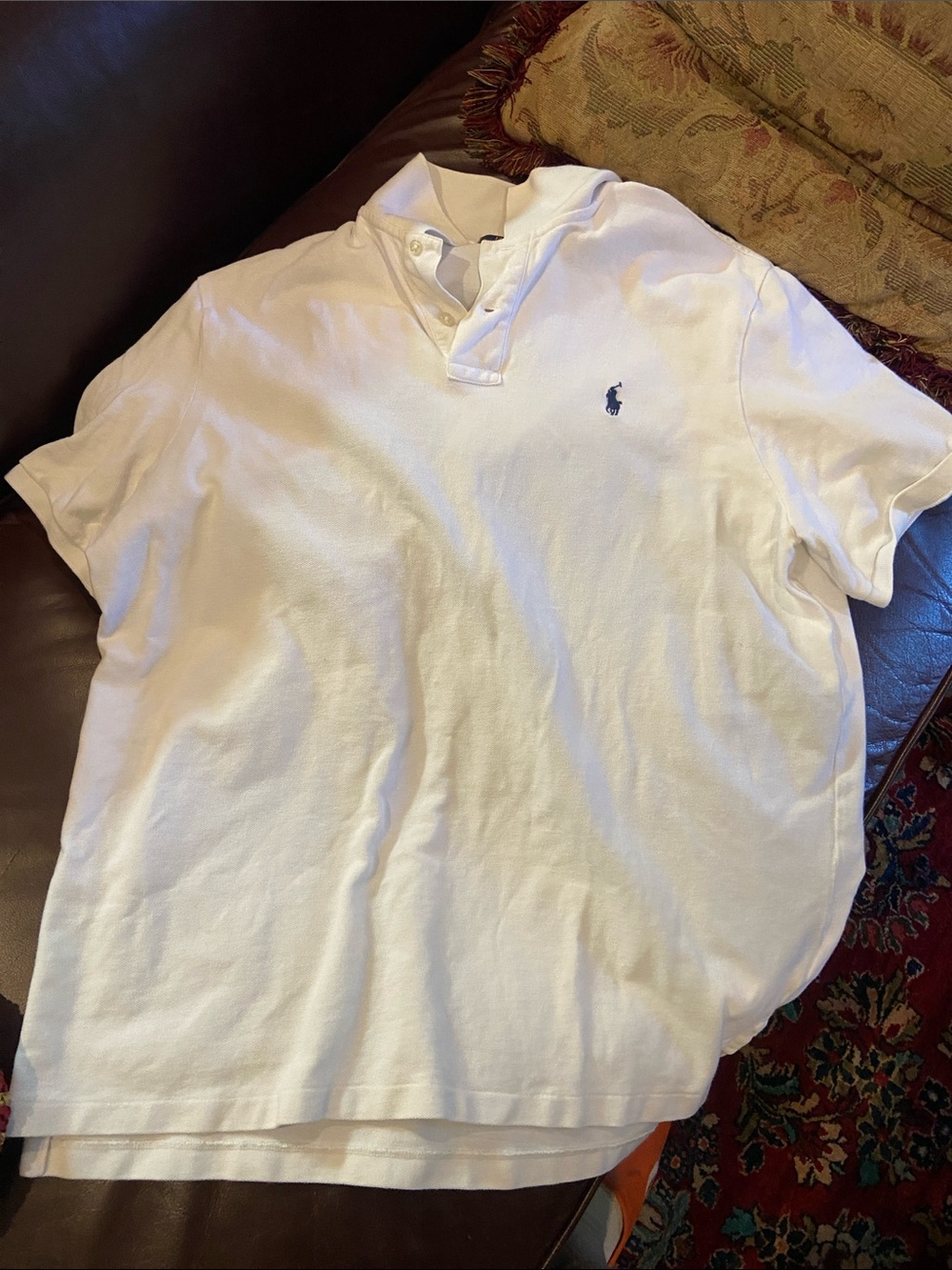Polo by Ralph Lauren White Polo with Navy Pony